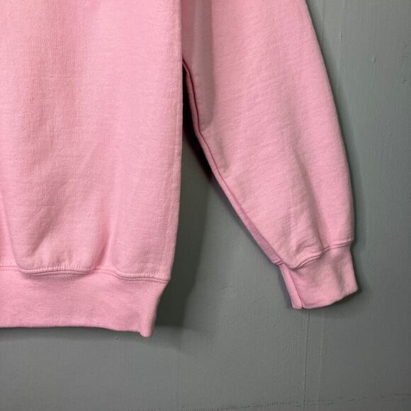 Gildan Monica Friends Style Crewneck Pink Pullover Sweatshirt Women's Size S - Picture 10 of 14